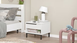 Hanah Home On14-W Mesilla de noche Blanca